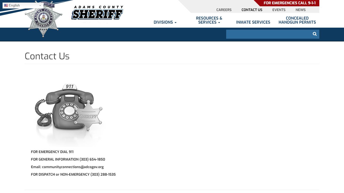 Contact Us | Adams County Sheriff's Office